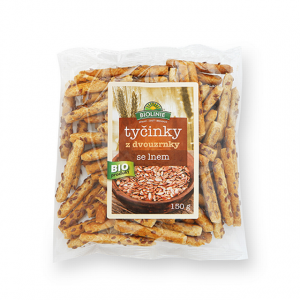 Tyčinky z dvouzrnky se lnem 150 g BIO BIOLINIE