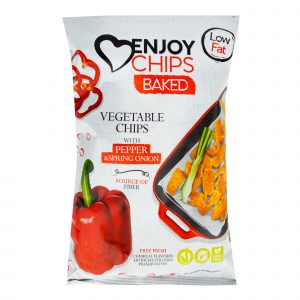 Chipsy bramborové pečené s paprikou a jarní cibulkou 40 g   ENJOY CHIPS SE