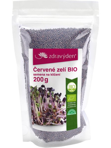 Červené zelí BIO -  semena na klíčení 200g