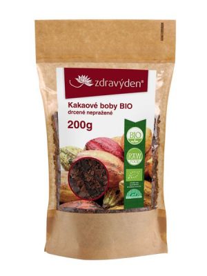 Kakaové boby BIO drcené nepražené 200g